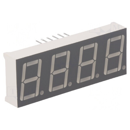 Afișaj LED 7 segmente 14,2mm 0,56 roșie anodizată | Electronic-mag.ro | Componente Electronice