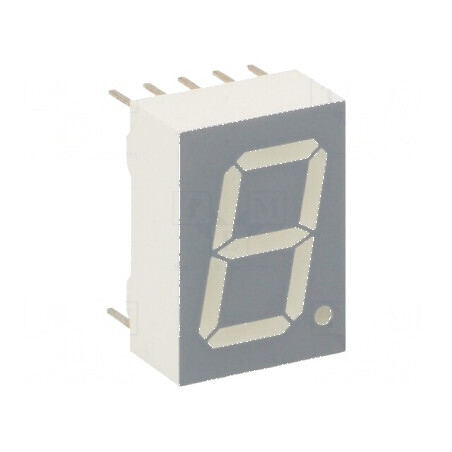 Afişaj LED 7 segmente 13mm 0,51 portocaliu-roşu | Electronic-mag.ro | Componente Electronice