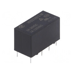 Releu electromagnetic DPDT 12VDC 2A 1A/125VAC pentru PCB | Electronic-mag.ro | Componente Electronice