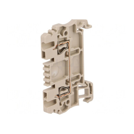 Term. îmbinare de şine 1,5mm² cu 2 borne bej, lăţime 3,5mm | Electronic-mag.ro | Componente Electronice