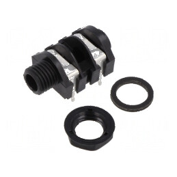 Conector Jack 6,3mm soclu mamă mono cu întrerupător dublu | Electronic-mag.ro | Componente Electronice