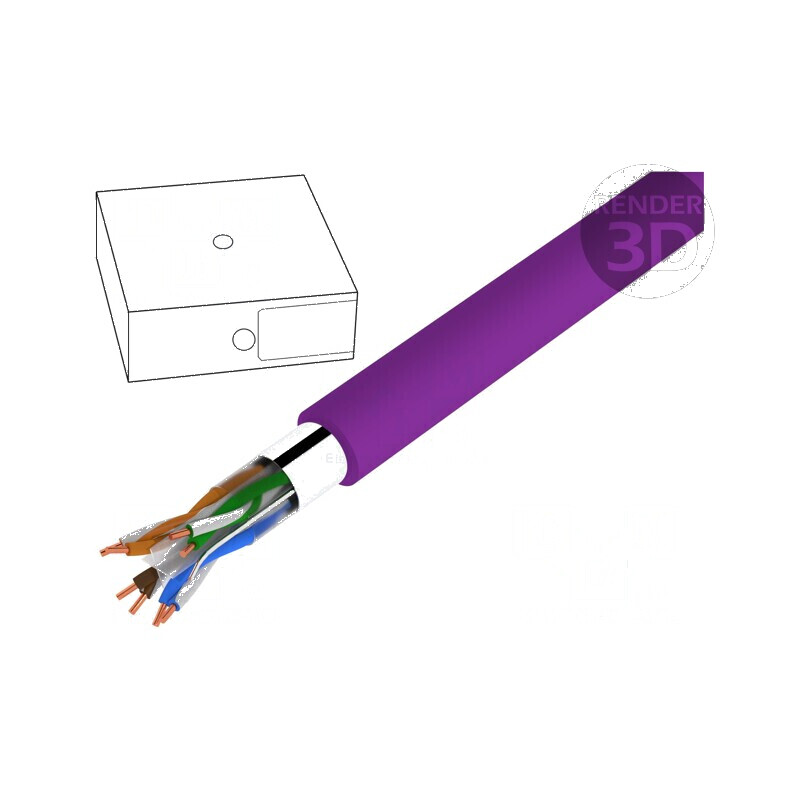 Cablu F/UTP 4x2x23AWG 100m LSZH violet 6mm | Electronic-mag.ro | Componente Electronice Cablu F/UTP 4x2x23AWG 100m LSZH violet 6mm | Electronic-mag.ro | Componente Electronice