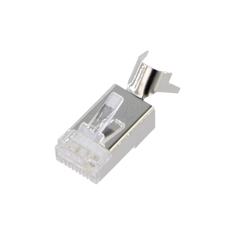 Conector RJ45 Cat 6a ecranat 8p8c | Electronic-mag.ro | Componente Electronice