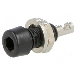 Conector banană 2mm soclu 10A 60VDC negru 17mm | Electronic-mag.ro | Componente Electronice