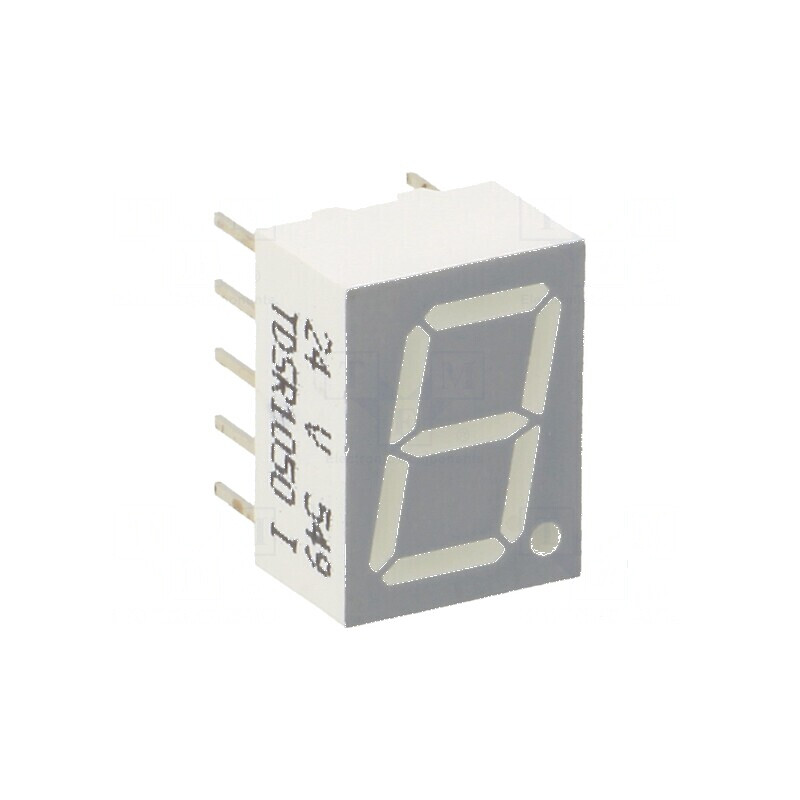 Afișaj LED 7 segmente 10mm 0,39 roșie 0,28÷3mcd | Electronic-mag.ro | Componente Electronice