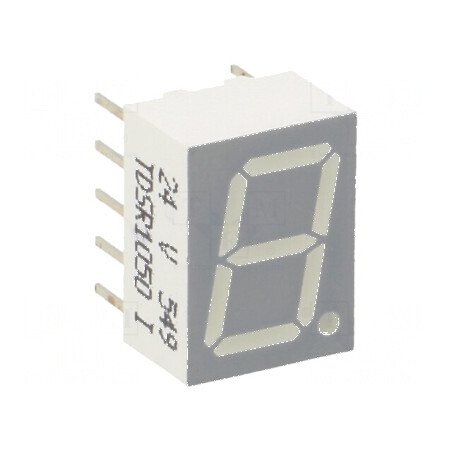 Afișaj LED 7 segmente 10mm 0,39 roșie 0,28÷3mcd | Electronic-mag.ro | Componente Electronice