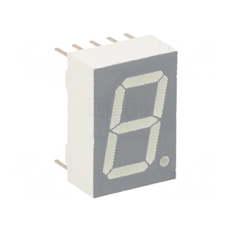 Afișaj LED 7 segmente 13mm roșu anodizat Nr. car: 1 | Electronic-mag.ro | Componente Electronice