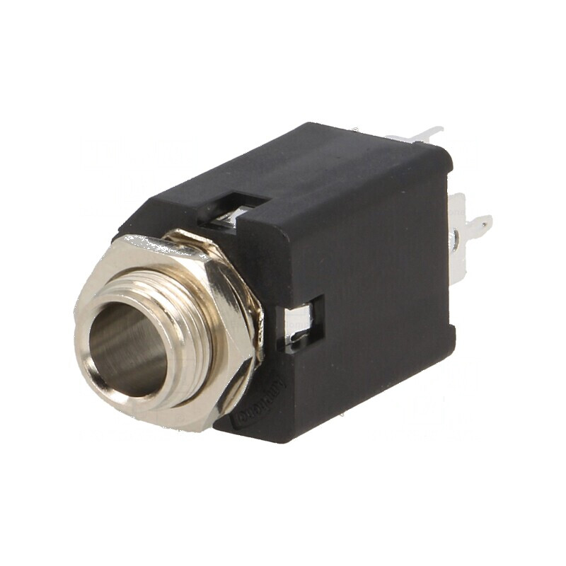 Conector Jack 6,3mm soclu mamă mono THT drept | Electronic-mag.ro | Componente Electronice