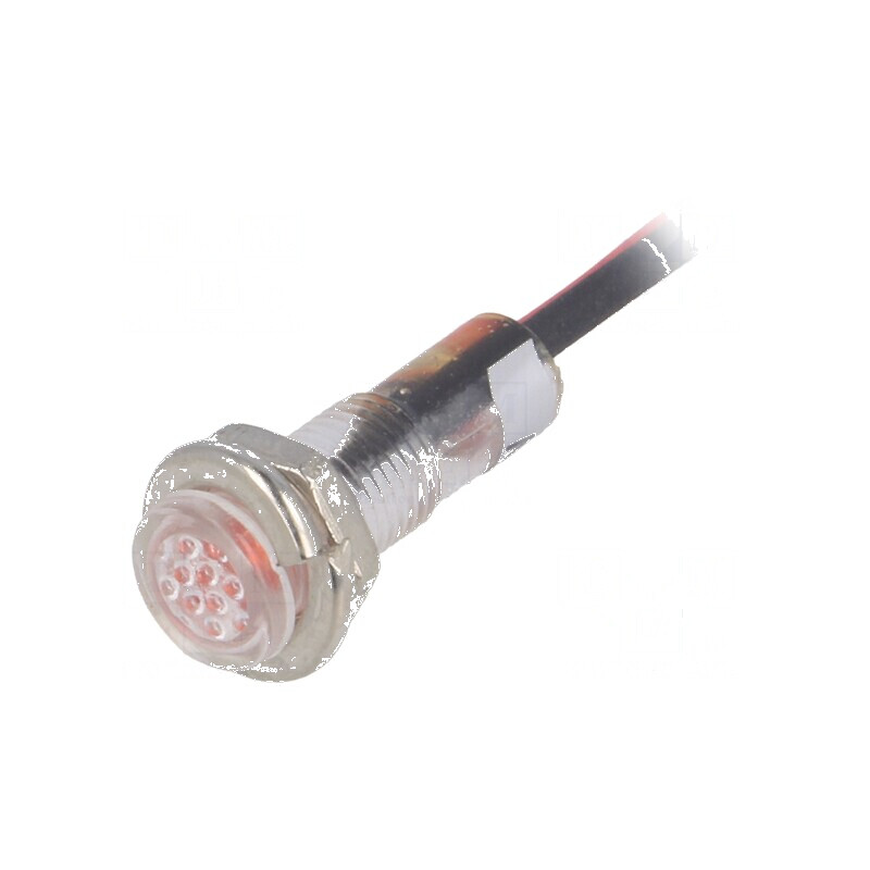Lampă LED plată roșie 12VDC Ø5,2mm IP40 ØLED 3mm | Electronic-mag.ro | Componente Electronice Lampă LED plată roșie 12VDC Ø5,2mm IP40 ØLED 3mm | Electronic-mag.ro | Componente Electronice