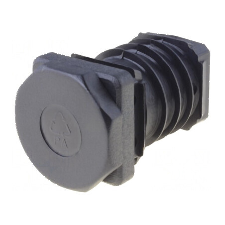 Obturator pentru profil corp negru 34mm H 25mm poliamidă | Electronic-mag.ro | Componente Electronice