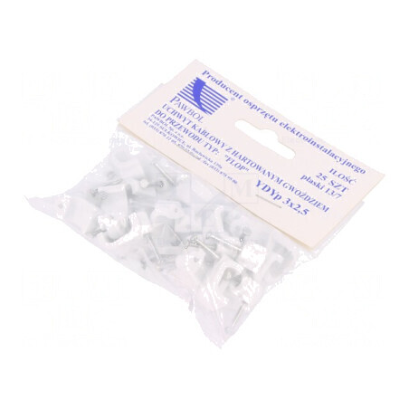 Element de susținere alb pentru cablu plat YDYp 3x2,5 | Electronic-mag.ro | Componente Electronice