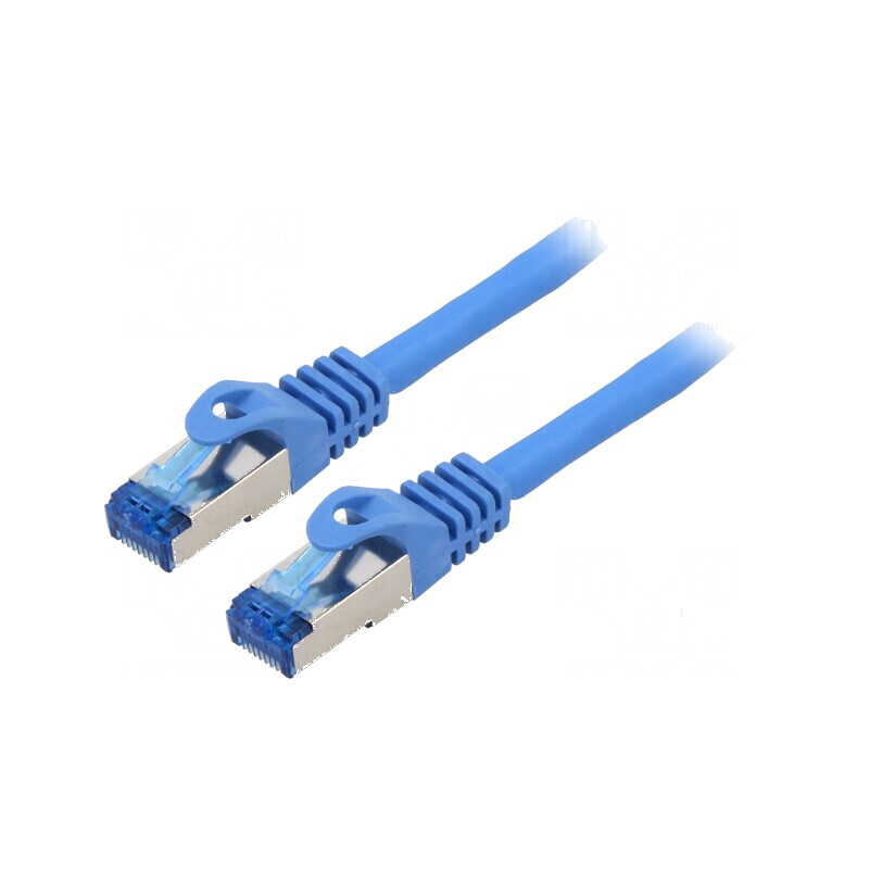 Cablul Patch S/FTP 6a CCA LSZH Albastru 0,5m 26AWG | Electronic-mag.ro | Componente Electronice