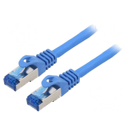 Cablul Patch S/FTP 6a CCA LSZH Albastru 0,5m 26AWG | Electronic-mag.ro | Componente Electronice