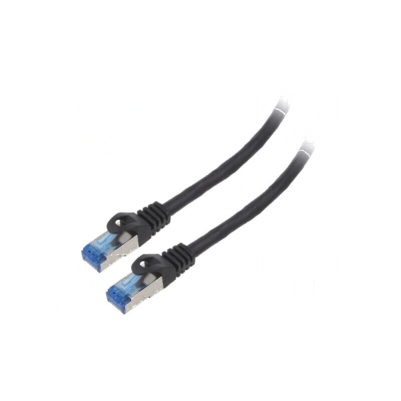Patch cord S/FTP 6a CCA LSZH negru 0,5m 26AWG | Electronic-mag.ro | Componente Electronice Patch cord S/FTP 6a CCA LSZH negru 0,5m 26AWG | Electronic-mag.ro | Componente Electronice