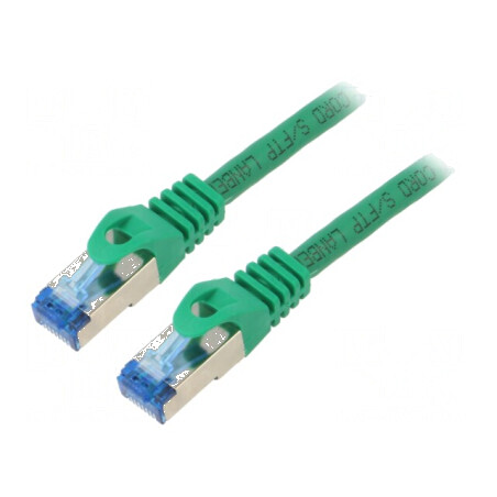 Cablu Patch S/FTP 6a CCA LSZH Verde 0,5m 26AWG | Electronic-mag.ro | Componente Electronice
