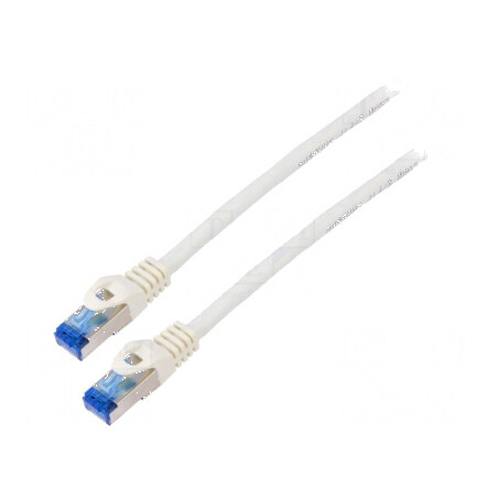 Cabluri patch S/FTP 6a CCA alb 0,5m 26AWG LSZH | Electronic-mag.ro | Componente Electronice