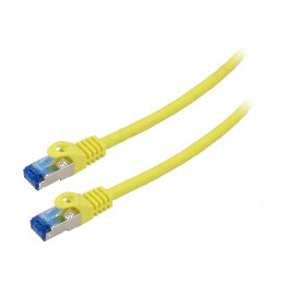Patch cord S/FTP 6a 0,5m galben CCA LSZH 26AWG | Electronic-mag.ro | Componente Electronice