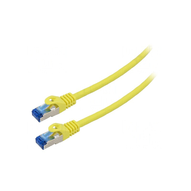 Patch cord S/FTP 6a 0,5m galben CCA LSZH 26AWG | Electronic-mag.ro | Componente Electronice