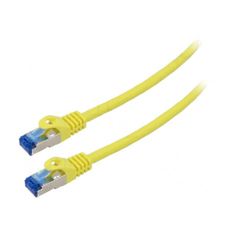 Patch cord S/FTP 6a 0,5m galben CCA LSZH 26AWG | Electronic-mag.ro | Componente Electronice