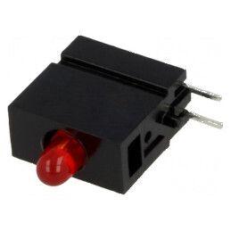 LED 3mm roșu 20mA 60° | Electronic-mag.ro | Componente Electronice