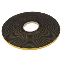 Garnitură EPDM Autoadezivă Neagră 3mm x 10mm x 20m | Electronic-mag.ro | Componente Electronice