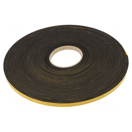Garnitură EPDM Autoadezivă Neagră 3mm x 10mm x 20m | Electronic-mag.ro | Componente Electronice