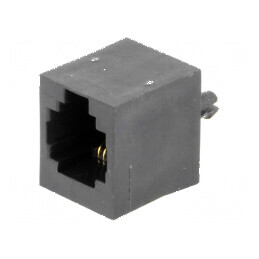 Conector RJ12 soclu 6p6c THT drept | Electronic-mag.ro | Componente Electronice