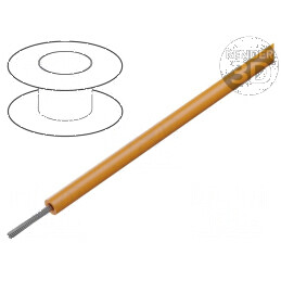 Cablu HELUTHERM 145 1x0,5mm² litat Cu portocalie -55°C până la 145°C | Electronic-mag.ro | Componente Electronice