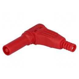 Conector banană 4mm 32A roşu cu izolaţie 40mm pe cablu | Electronic-mag.ro | Componente Electronice