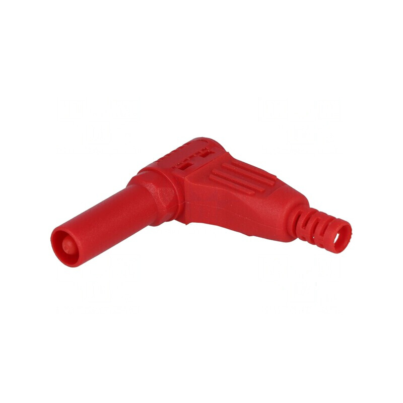 Conector banană 4mm 32A roşu cu izolaţie 40mm pe cablu | Electronic-mag.ro | Componente Electronice