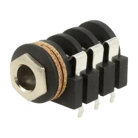 Conector Jack 6,3mm Stereo Soclu cu Întrerupător 3 Piste | Electronic-mag.ro | Componente Electronice