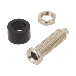 Conector banană 4mm soclu 36A negru | Electronic-mag.ro | Componente Electronice