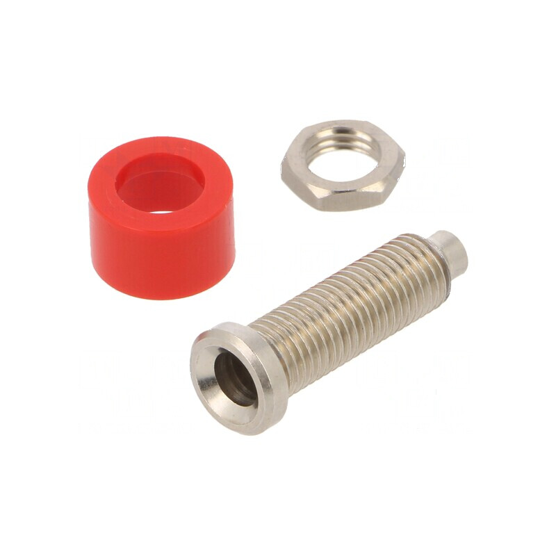 Conector banană 4mm soclu 36A 30VAC 60VDC roşu Ø6mm | Electronic-mag.ro | Componente Electronice Conector banană 4mm soclu 36A 30VAC 60VDC roşu Ø6mm | Electronic-mag.ro | Componente Electronice