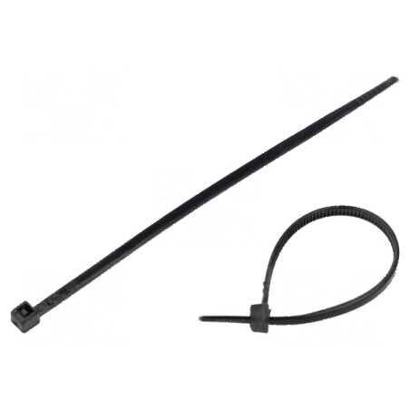 Colier de strângere poliamidă neagră 100mm L, 2,5mm W, 100 buc. | Electronic-mag.ro | Componente Electronice