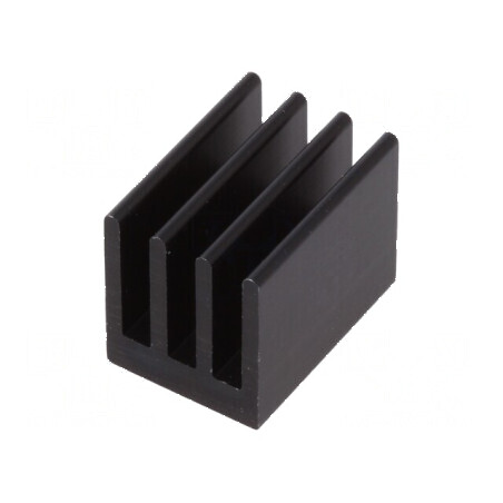Radiator extrudat negru 19mm x 13,5mm x 15,24mm 18K/W | Electronic-mag.ro | Componente Electronice