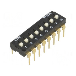 Comutator DIP-SWITCH 8 Secţiuni ON-OFF 0,05A/12VDC | Electronic-mag.ro | Componente Electronice