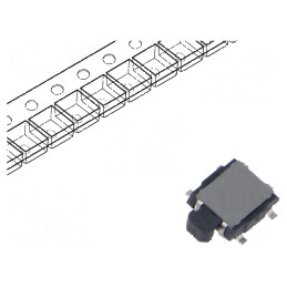 Microîntrerupător TACT SPST-NO 0,05A 12VDC SMT | Electronic-mag.ro | Componente Electronice