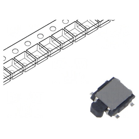 Microîntrerupător TACT SPST-NO 0,05A 12VDC SMT | Electronic-mag.ro | Componente Electronice