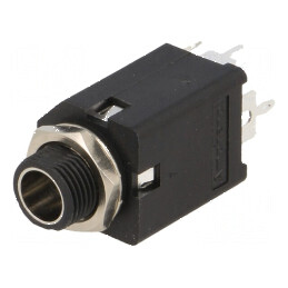 Conector Jack 6,3mm Soclu Mamă Stereo THT 3 Piste Drept | Electronic-mag.ro | Componente Electronice