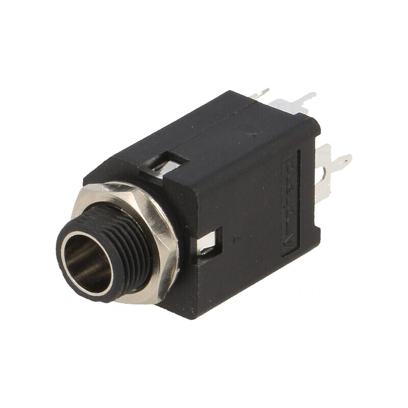 Conector Jack 6,3mm Soclu Mamă Stereo THT 3 Piste Drept | Electronic-mag.ro | Componente Electronice