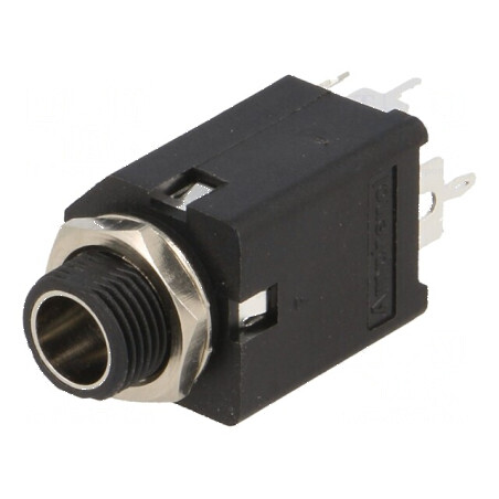 Conector Jack 6,3mm Soclu Mamă Stereo THT 3 Piste Drept | Electronic-mag.ro | Componente Electronice