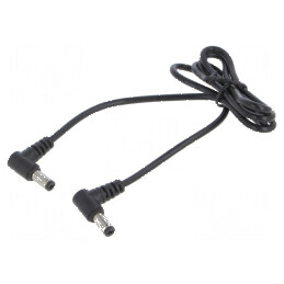 Cablu DC 5,5/2,1 mufă x2 0,8m 2x0,5mm2 negru | Electronic-mag.ro | Componente Electronice