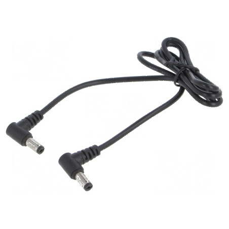 Cablu DC 5,5/2,1 mufă x2 0,8m 2x0,5mm2 negru | Electronic-mag.ro | Componente Electronice