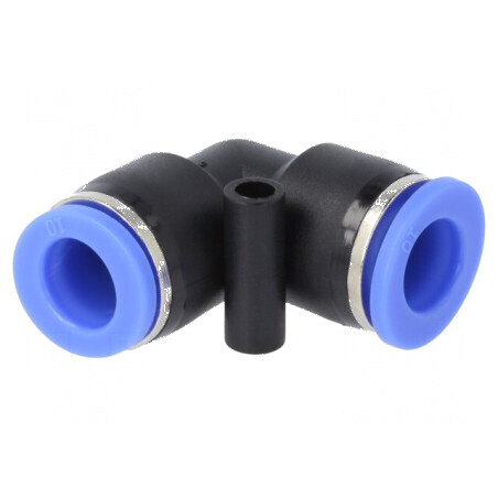 Racord push-in unghi 0,95÷15bar alamă nichelată PBT | Electronic-mag.ro | Componente Electronice