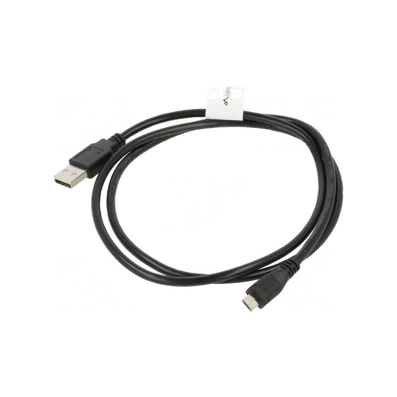 Cablu USB 2.0 A la micro B, 1m, negru, mufă aurită | Electronic-mag.ro | Componente Electronice Cablu USB 2.0 A la micro B, 1m, negru, mufă aurită | Electronic-mag.ro | Componente Electronice