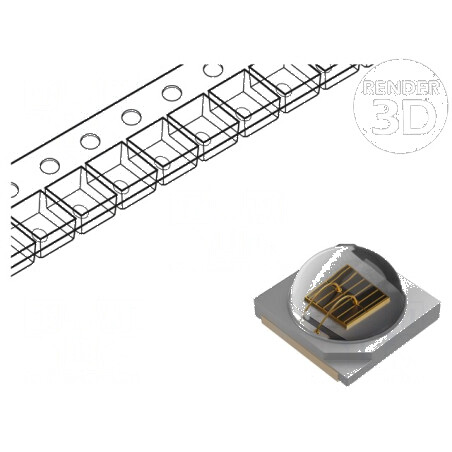 LED SMD roșie 71-89,2lm 3x3x2,21mm 80° 350mA λd: 620-632nm | Electronic-mag.ro | Componente Electronice