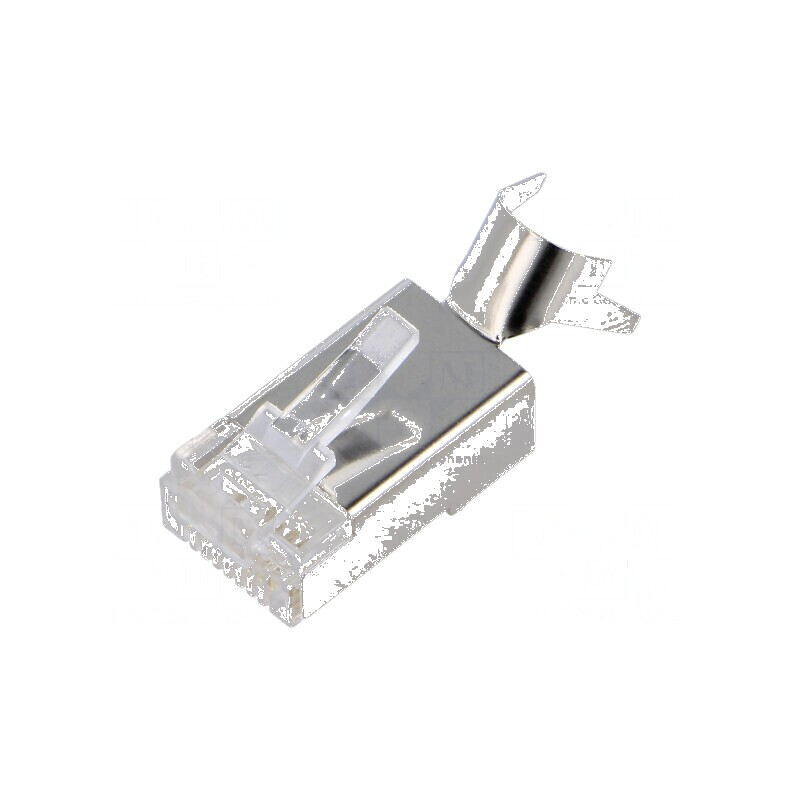 Conector RJ45 Cat 6 ecranat 8p8c | Electronic-mag.ro | Componente Electronice