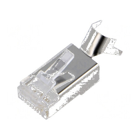 Conector RJ45 Cat 6 ecranat 8p8c | Electronic-mag.ro | Componente Electronice