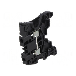 Terminal de îmbinare pentru șine 0,2-4mm², 2 borne, negru SNK | Electronic-mag.ro | Componente Electronice