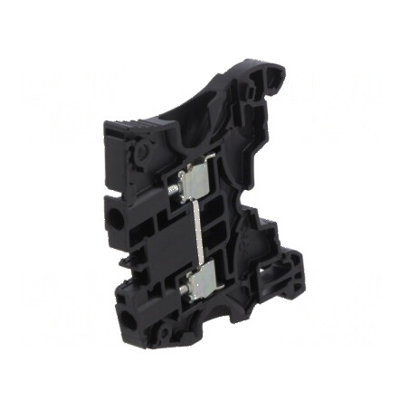Terminal de îmbinare pentru șine 0,2-4mm², 2 borne, negru SNK | Electronic-mag.ro | Componente Electronice